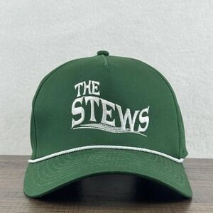 The Stews Hat Cap Snap Back Green Embroidered‎ Rope Band Music Band Mens